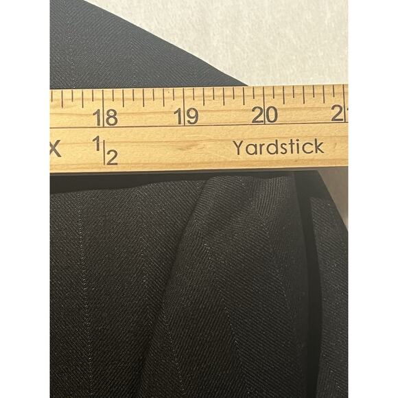 Vtg Ermenegildo Zegna 40R 30x30 Black Subtle Stripe Double Breasted Power Suit - Picture 12 of 16